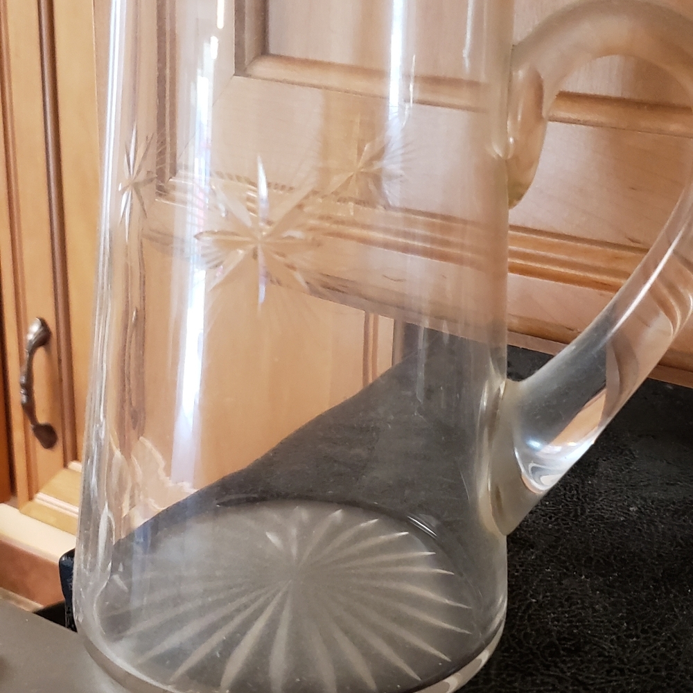 Antique glass pitcher